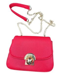 Red Mini Crossbody Bag with Chain Strap, Small Evening‎ Bag, Party Purse
